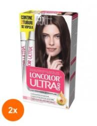 LONCOLOR Set 2 x Vopsea de Par Permanenta Loncolor Ultra Max 4.11 Ciocolata, 200 ml