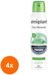 elmiplant Set 4 x Deodorant Antiperspirant Spray Elmiplant Clay Minerals, 150 ml