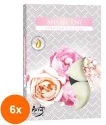 LCA Set 6 x 6 Lumanari Pastila, 4 Ore, Special Day (GIL-6xLCA-P15-288)