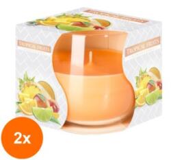 LCA Set 2 x Lumanare Parfumata in Pahar Fructe Tropicale, 18 Ore (GIL-2xLCA-SN71-71)