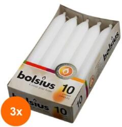 Bolsius Set 3 x 10 Lumanare Cilindrica Bolsius Alb (GIL-3xLCA-CIB-10-202)