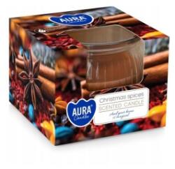AURA Lumanare Parfumata in Pahar, Christmas Spices, Timp de Ardere 18 Ore, Aura (LCA-SN69-406)