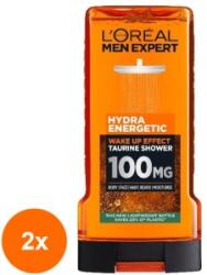 L'Oréal Set 2 x Gel de Dus Energizant L'Oreal Paris Men Expert Hydra Energetic, 300 ml