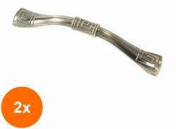 Ideal Feroluc Set 2 x Maner Model 656/W8229, 96 mm, Finisaj Antic Auriu (EDI-2xIFR-31348)