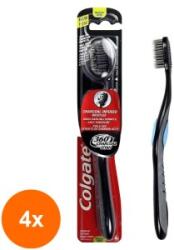 Colgate Set 4 x Periuta de Dinti Colgate 360 Charcoal Siah, Peri Medii (ROC-4xMAG1011911TS)