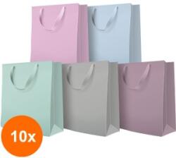 Elcadis Set 10 x Pungi Cadou Premium, Medii, Mix 1 Monocolor, 20 x 25 x 10 cm, Perfecto (CLE-10xELC-PC-PM-MIX1-MON)