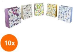 Elcadis Set 10 x Pungi Cadou Mari, Mix 1 Floral, 26.5 x 33.5 x 13 cm, Perfecto (CLE-10xELC-PC-SL-MIX1-FLO)
