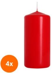 LCA Set 4 x Lumanare Stalp Rosie, 20 Ore (GIL-4xLCA-SW50/100-030)