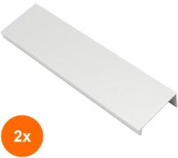 Ideal Feroluc Set 2 x Maner Model Hexis, 96 mm, Finisaj Aluminiu (EDI-2xIFR-92724)