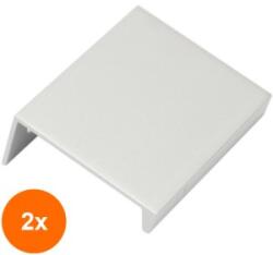 Ideal Feroluc Set 2 x Maner Model Hexis, 32 mm, Finisaj Aluminiu (EDI-2xIFR-24003)