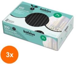 Bolsius Set 3 x Lumanare Conica Bolsius Negru, 100 Buc (GIL-3xLCA-COB-100-77-A100)