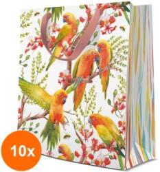 Elcadis Set 10 x Pungi Cadou Medii, Exotic Birds, 20 x 25 x 10 cm, Perfecto (CLE-10xELC-PC-SM-EB)