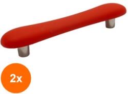 Ideal Feroluc Set 2 x Maner Mobilier pentru Copii Fuxi, 96 mm, Finisaj Rosu (EDI-2xIFR-18531)