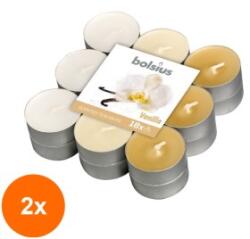 Bolsius Set 2 x 18 Lumanari Pastila, 4 Ore, Vanilie (GIL-2xLCA-PBA18-75-VAN)