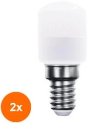 Well Set 2 x Bec LED T25 E14 2W 230V, Lumina Rece, Supreme Well (TIV-2xLEDLC-T252E14-02-WL)