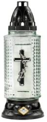 LCAA Candela din Sticla cu Cruce Neagra, 41 Ore, Max-Pol (LCA-956-B)
