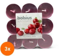 Bolsius Set 3 x 18 Lumanari Pastila, 4 Ore, Merisoare, Bolsius (GIL-3xLCA-PB18-89-AFI)