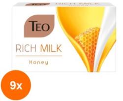 Teo Set 9 x Sapun Solid Teo Rich Milk Honey, cu Miere, 90 g