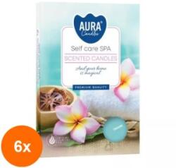 AURA Set 6 x 6 Lumanari Pastila Aura, Self Care Spa, Timp de Ardere 4 Ore (GIL-6xLCA-P15-363)