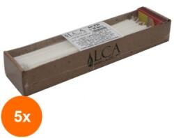 LCA Set 5 x 35 Lumanari Albe, Menaj cu Chibrit Inclus (GIL-5xLCA-LCA-K35-A)
