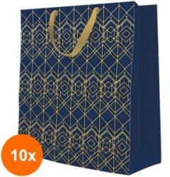 Elcadis Set 10 x Pungi Cadou Mari, Crystal Deco, 30 x 41 x 12 cm, Perfecto (CLE-10xELC-PC-SB-CD)