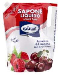 MilMil Rezerva Sapun Lichid Mil Mil Eco, cu Zmeura si Cirese Amare, 900 ml