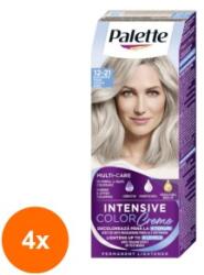 Schwarzkopf Palette Set 4 x Decolorant Schwarzkopf Palette Intensive Color Creme 12-21 Blond Argintiu Cenusiu, 110 ml