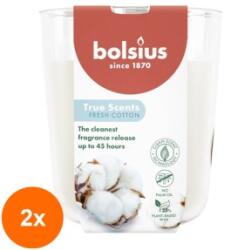 Bolsius Set 2 x Lumanare Parfumata in Pahar, Fresh Cotton, Bolsius, 97 x 85 mm (GIL-2xLCA-TRU-LP-97-85-71)