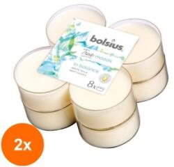 Bolsius Set 2 x 8 Lumanari Pastila 8h, Bolsius - in Balance Ceai Alb si Menta (GIL-2xLCA-TRU-PT40-13-TM)
