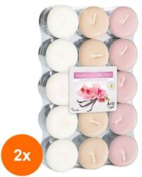 LCA Set 2 x 30 Lumanari Pastila, 4 Ore, Vanilie si Orhidee (GIL-2xLCA-P30-184)