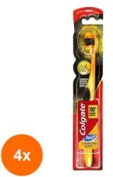 Colgate Set 4 x Periuta de Dinti Colgate 360 Charcoal Gold, cu Peri Moi (ROC-4xMAG1014418TS)