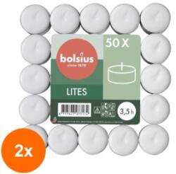 Bolsius Set 2 x 50 Lumanari Pastila Bolsius, 3.5 Ore Timp de Ardere (GIL-2xLCA-BT3.5-50)