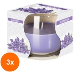 LCA Set 3 x Lumanare Parfumata in Pahar Lavanda, 18 Ore (GIL-3xLCA-SN71-79)