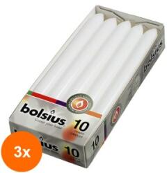 Bolsius Set 3 x Lumanare Cilindrica Bolsius Alb Long 230/20 (GIL-3xLCA-CIB-10-202-L)