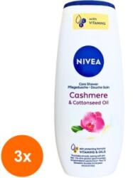 Nivea Set 3 x Gel de Dus Nivea Care Cashmere, 250 ml