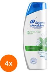 Head & Shoulders Set 4 x 200 ml Sampon Anti-matreata Head & Shoulders Menthol pentru Par Gras