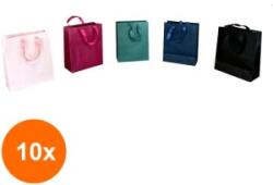 Elcadis Set 10 x Pungi Cadou Premium, Medii, Mix 2 Monocolor, 20 x 25 x 10 cm, Perfecto (CLE-10xELC-PC-PM-MIX2-MON)