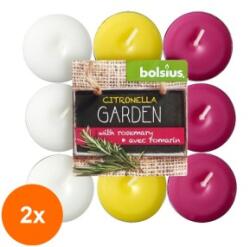 Bolsius Set 2 x 18 Lumanari Pastila Bolsius Citronella, Rozmarin (GIL-2xLCA-PB18-18-CIT-ROZ)