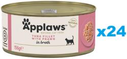 Applaws Cat Tonhal garnélarákkal húslevesben 24x156 g
