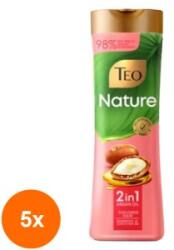 Teo Set 5 x Sampon Teo Nature, Ulei de Argan, pentru Par Colorat, 350 ml