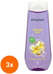 elmiplant Set 3 x Gel de Dus Elmiplant Calming Spa, cu Frangipani si Ulei de Argan, 400 ml