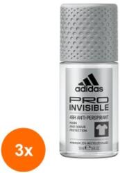 Adidas Set 3 x Deodorant Roll-on Adidas, Pro Invisible, Barbati, 50 ml
