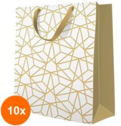 Elcadis Set 10 x Pungi Cadou Mari, Luxury Mesh, 26.5 x 33.5 x 13 cm, Perfecto (CLE-10xELC-PC-SL-LM)