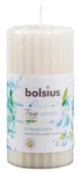 Bolsius Lumanare Stalp 120 x 58 mm Bolsius, Ceai Alb si Menta (LCA-TRU-STP-120/58-13-TM)