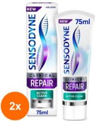 Sensodyne Set 2 x Pasta de Dinti Sensodyne Clinical Repair Active Clean, pentru Sensibilitate Dentara, 75 ml (ROC-2xCOR1020643MF)