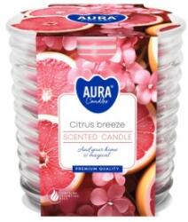 AURA Lumanare Parfumata in Pahar Spirala, Citrus Breeze, Timp de Ardere 28 Ore, Aura (LCA-SNW80-1-454)