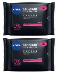 Nivea Visage Set 2 x 20 Servetele Demachiante Micelare Nivea Micellair Expert Waterproof