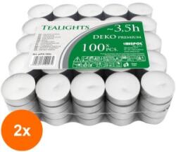 BISPOL Set 2 x 100 Lumanari Pastila Bispol 4 Ore (GIL-2xLCA-PF10-100S)