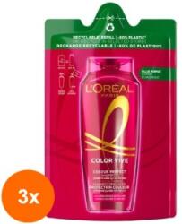 Elseve Set 3 x Rezerva Sampon L'Oreal Paris Elseve Color Vive, pentru Par Vopsit, 250 ml
