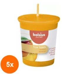Bolsius Set 5 x Lumanare Parfumata Con, Bolsius, Mango (GIL-5xLCA-TRU-LPCO-10-MAN-TS)